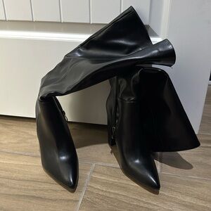 Black leather boot